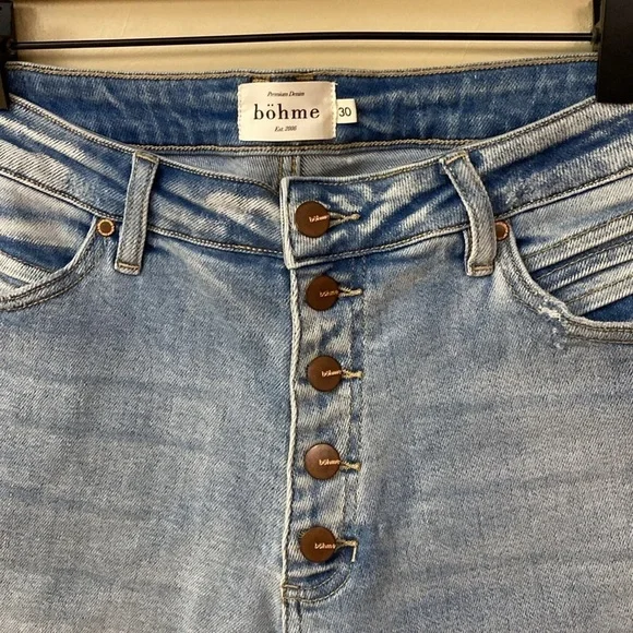 New! Bohme Button Fly Jean Shorts size 30 - Picture 2 of 4